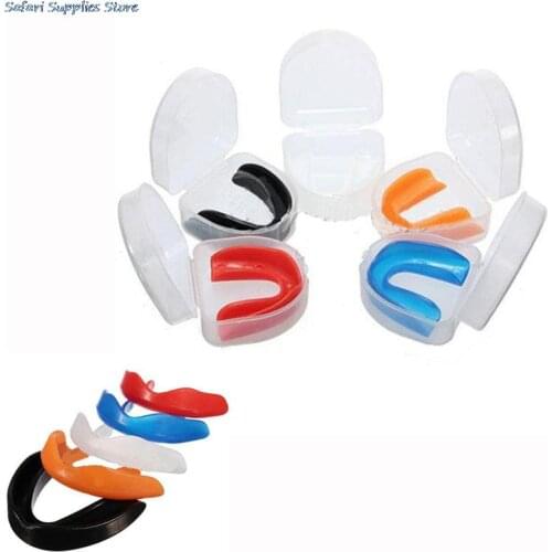 1 Set New Shock Sports Mouthguard Mouth Guard Teeth Protect for Boxing Basketball Top Grade Gum Shield