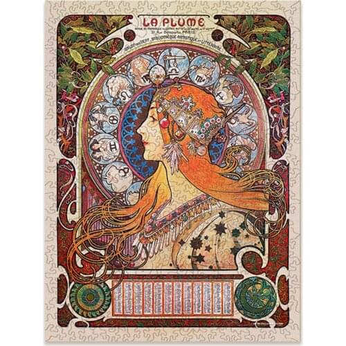 333Pcs Goddess Series Wooden Jigsaw Puzzle Irregular Unique Shape Jigsaw Stem Toy Gift - Zodic