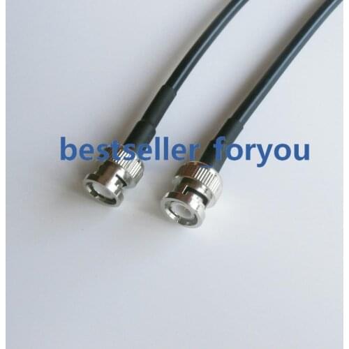 BNC Q9 Male Plug To BNC Q9 Male Q9 RG58 RF Pigtail Coaxial Jumper Cable 200cm 6ft