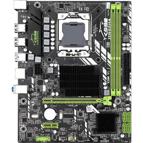 JINGSHA X58M 3.0 DDR3 LGA 1366 mATX Desktop Motherboard for AMD RX Series and REG ECC USB3.0 MATX DDR3 PCI-E Slot Motherboard