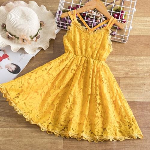 Lace Floral Princess Dress Embroidery Flower Girl Wedding Evening Chidlren Clothing Kids Dresses for Girls Birthday Party Wear