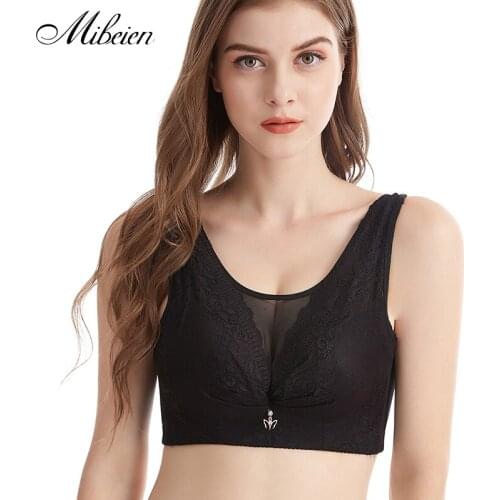 Lace plus size bra full cup no steel ring sexy vest-style ladies underwear bra gathered thin style 75CDE-110CED