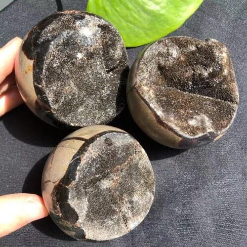 Natural stones and minerals large beautiful dragon septarian geode egg around 200-1000g home decoration very good quality