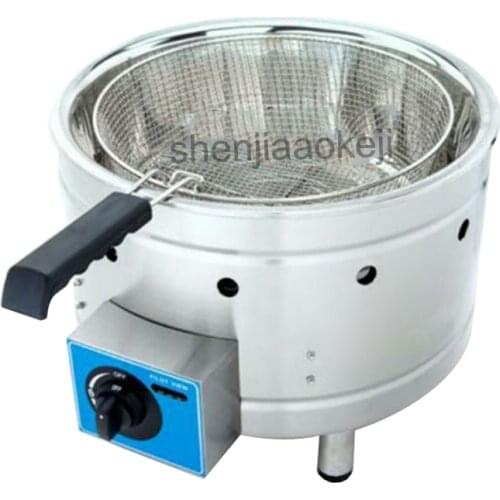 Stainless Steel single basket 15L Commercial deep fryer fried whole chicken fritters french fries Gas fryer 1pc
