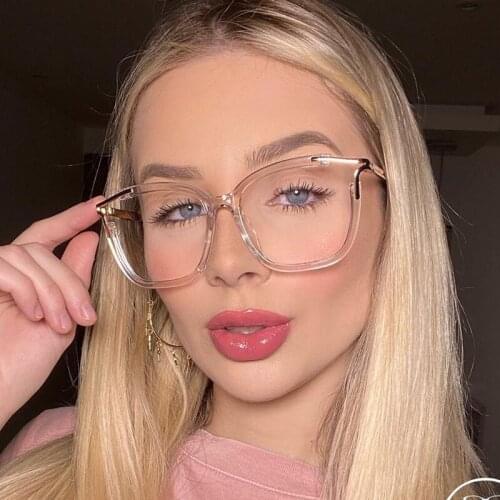 New Vintage Square Anti-blue Glasses Frame Women Brand Fashion Unique Metal Hollow Eyeglasses Female Spectacles Oculos Feminino