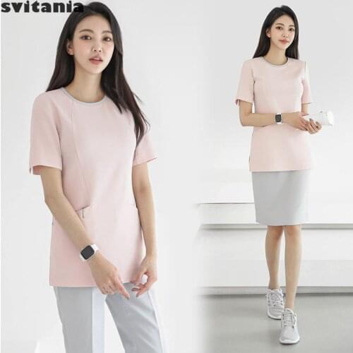 Clothing Hairdresser Beautician Uniform Salon Uniform For Beautician Spa Uniform Set Coffee Waiter Uniform Women