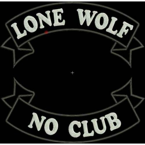 LONE CLUB NO CLUB ROCKER Embroidered punk biker Patches Clothes Stickers Apparel Accessories Badge