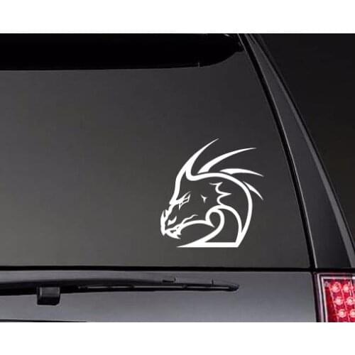 Determined Dragon Head Stickers Window Decal Vinyl Car Decals Modern Car Window Decoration ZP0490