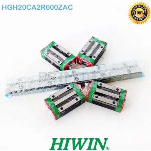 Genuine HIWIN HGR20 Linear Guide 600mm Rail with HGH20CA Linear Carriage Block HGH20CA2R600ZAC