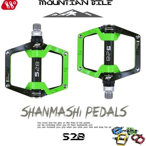 528 magnesium alloy bicycle pedals mtb mountain bike bearing axle pedal hollow wide and large non-slip pedal bicycle parts