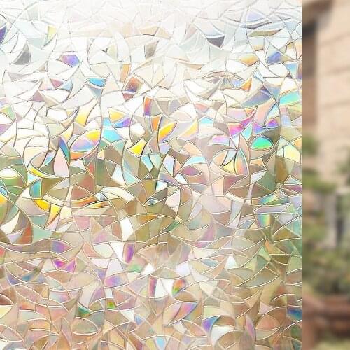 2020 New Crystal Geometry Window Film Static Cling Antiseptic Multiple Size 3D Laser Heat Control Private Proteion Decor Film