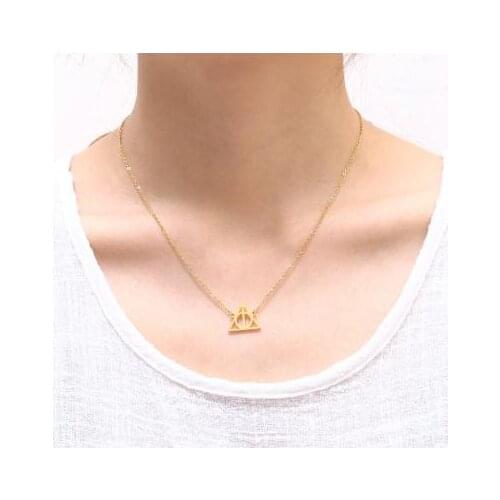 Harried Deathly Hallows, Luna triangle, pendant collarbone necklace Potter Cute Toys Harried Birthday Christmas Adults Kids Gift