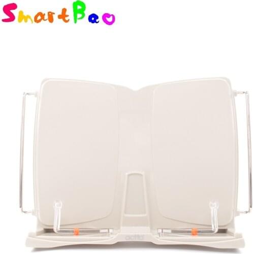 Grey Book HolderPortable Reading Stand with Adjustable Width "Metal Arm" ; Light but Holds Textbooks Easily