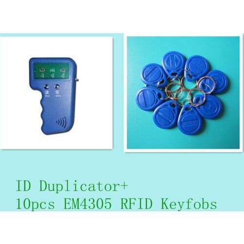RFID Handheld Duplicator 125KHZ Card copier writer+10pcs EM4305 rewritable tags