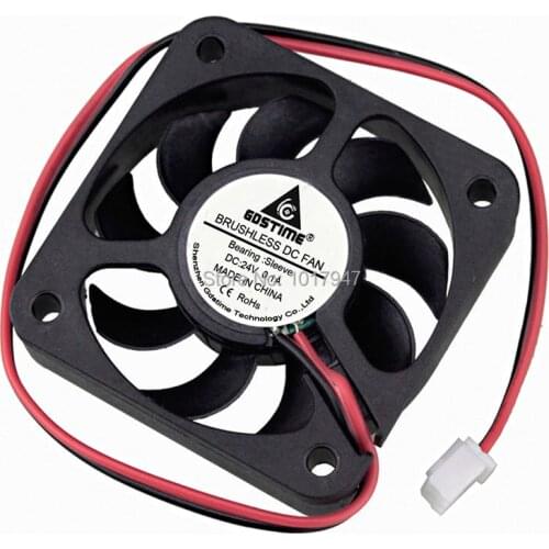 10 PCS LOT Gdstime DC 24V 2Pin 5cm 50MM 50 x 10mm Industrial Exhaust Machine Cooling Cooler Fan