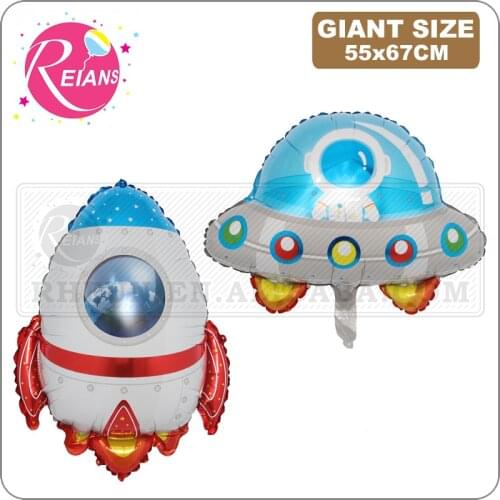 Rocket UFO Astronaut Spaceship Aluminum Foil Balloon Childrens Cartoon Toy Birthday Party Decoration Arrangement Balloon