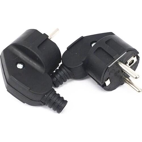 1PC white black EU Germany Europe European style detachable Rewirable plug EU KR Power Adapter detachable Electrical plugs