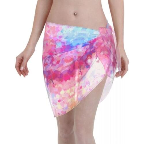 2021 Beach Bikini Cover Ups Wrap Skirt Pink Blue Colors Women Bathing Suit Sexy Swimsuit Beachwear