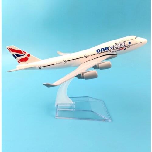 BRITISH ONE WORLD AIRLINERS 16CM BRITISH ONE WORLD 747 MODEL PLANE AIRCRAFT TOYS FOR CHILDREN AIRPLANE GIFTS ORNAMENT COLLECTI