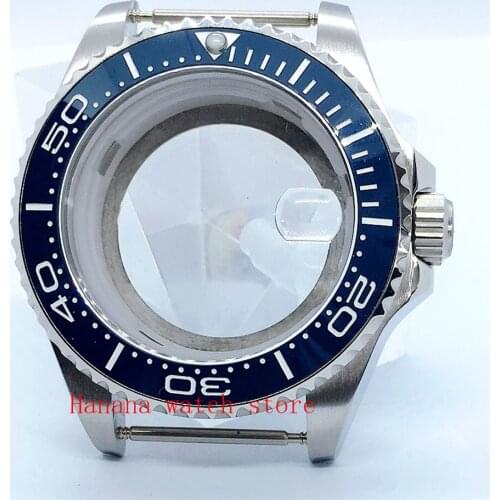 Fit NH35 /NH36 ETA 2836 miyota Mingzhu DG Automatic Movement Stainless Steel 43mm Watch Case with Sapphire Glass Rotating Bezel