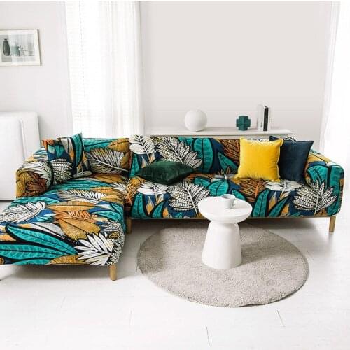 Solid Color Sofa Covers for Living Room Polyester Modern Elastic Corner Couch Cover Slipcovers Chair Protector 1/2/3/4 Seater