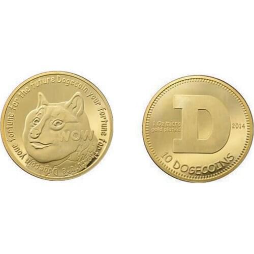 FLC Beautiful WOW Gold or Silver Bronze Plated Dogecoin Commemorative D Coins Cute Dog Pattern Dog Souvenir Collection Gifts
