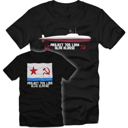 Russian U-Boot Soviet Project 705 Lira Alfa Classe Submarine T-Shirt. Summer Cotton O-Neck Short Sleeve Mens T Shirt New S-3XL