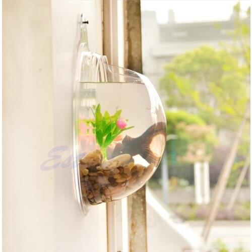 Pot Plant Wall Mounted Hanging Bubble Bowl Home Fish Tank Aquarium DecorationBrand New