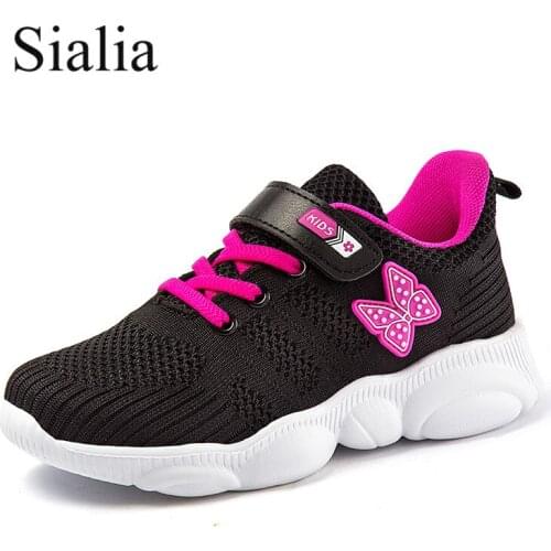 Sialia Summer Girls Sneakers For Children Casual Shoe Kids Sneaker Breathable Mesh Running Sport Trainers Footwear Anti-slippery