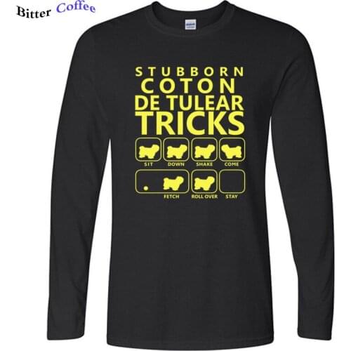 Hot Sale Classic Men T shirt Long Sleeve O neck Mens T-shirt Coton De Tulear Print Mens Cotton Brand tshirt Plus size XS- XXL