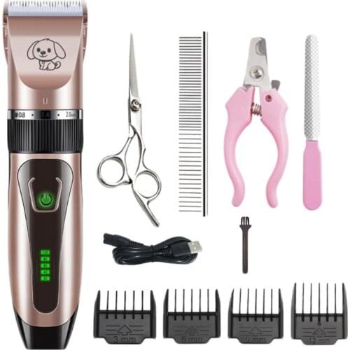 New New Pet Clipper Dog Hair Clippers Grooming Haircut Trimmer Shaver Set for Cat Dog USB Rechargeable Professional Clipper