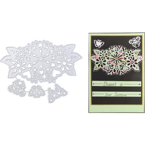 YaMinSanNiO Lace Flower Metal Cutting Dies Blossom Butterfly for Card Making Scrapbooking Dies Embossing Cuts Stencil Craft Dies