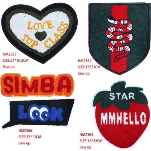 Fashion patch Eye heart shaped icon Towel embroidered Applique Patches For kawaii clothes DIY Iron on Badges on a backpack