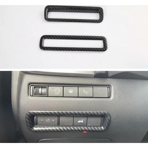 New ABS Car Trim For Nissan X-TRAIL 2021 Left Hand Drive Front Light Lamp Switch Decoration Frame Styling