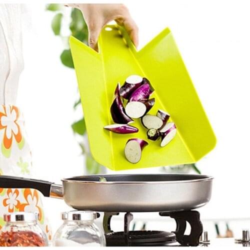 Plastic Flexible Non-Slip Cutting Folding Chopping Slicing Board Mat Kitchen Hot
