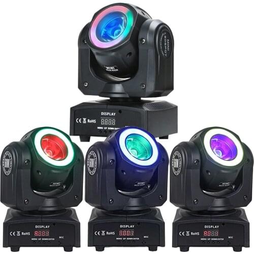 4 pieces 60w LED Beam moving head light DMX512 Wash effects stage lighting projector for DJ Disco Club dance floor party lights