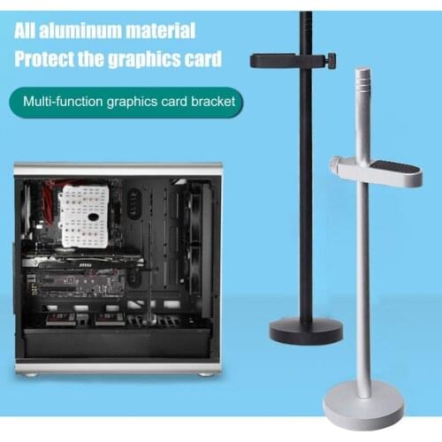 Pure Aluminum Adjustable Graphics Card Bracket with Magnetic Base GPU Support Frame Holder for Desktop Computer
