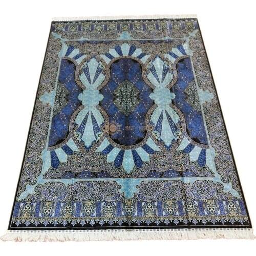 Seeykeep™ 8x11ft Exquisite Blue starry door design Silk Handknotted Rug-NY3016245