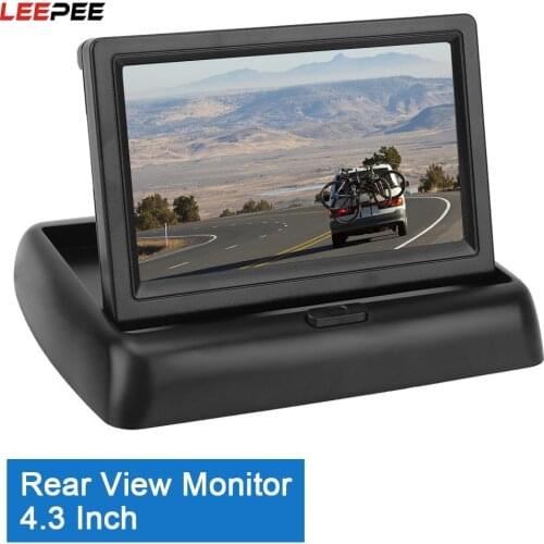 Foldable Universal Reversing Parking System Kit 4.3" inch Car Rear View Monitors TFT LCD Rearview Monitor