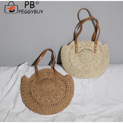Ladies Totes Bags Large with Soft Straw Woven Design Shoulder Bags for Women Handbag Female Travel Top-Handle Handbags