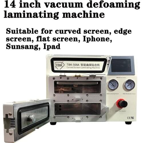 TBK 508A vacuum defoaming machine,lcd bonding machine for mobile phone,lcd oca laminating machine for Iphone edge Curved screen