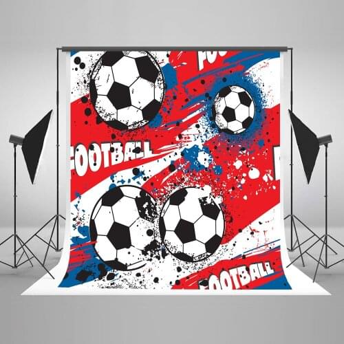 VinylBDS Physical Culture Graffiti Wall Child Art Photography Football Backdrop Children Washable Photography Backdrops-J06185