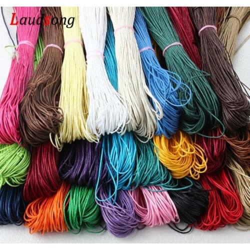 80 Meter/Bag Waxed Cotton Thread 18 color Hand made Jewelry making Cord Rope 1mm For Diy Bracelet Necklace Line Accessories