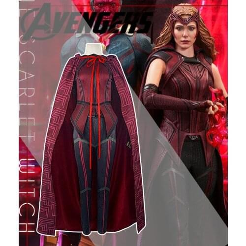 Wanda vision Scarlet Witch Cosplay Costume Outfits Women Halloween Carnival Costumes