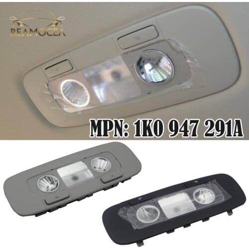 Reamocea 1K0 947 291A Black/Gray/Beige Car Rear Reading Light Dome Lamp Fit for VW Golf MK6 Jetta Passat B7 CC 1K0947291A