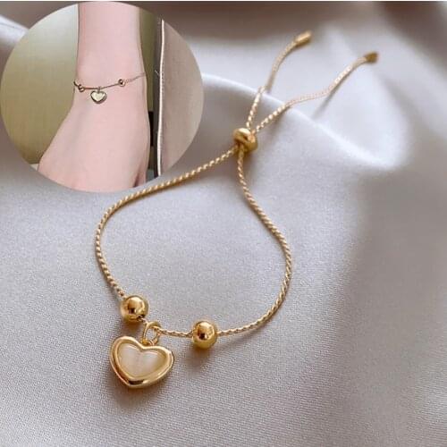 Heart Pendant Vintage Chain Bracelets For Women Bohemian Adjustable Bracelet Womens Bracelets Jewelry Gift