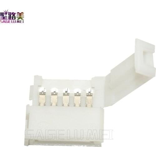 10set L Shape LED Connector solderless 2 pin/3 pin/4 pin/5pin For 8mm/10mm/12mm 5050/ws2811/ws2812b RGB/ RGBW/ WW SMD LED Strip