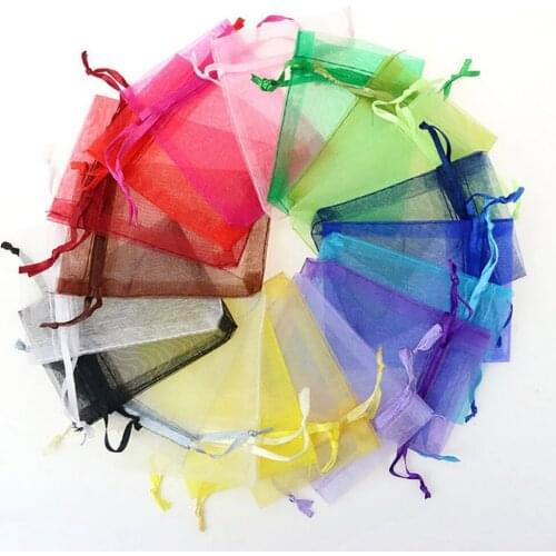 100pcs/lot Organza Bags 7x9 Cm ,Wedding Pouches Jewelry Packaging Bags ,Nice Gift Bag ,Party Birthday Gift Bag