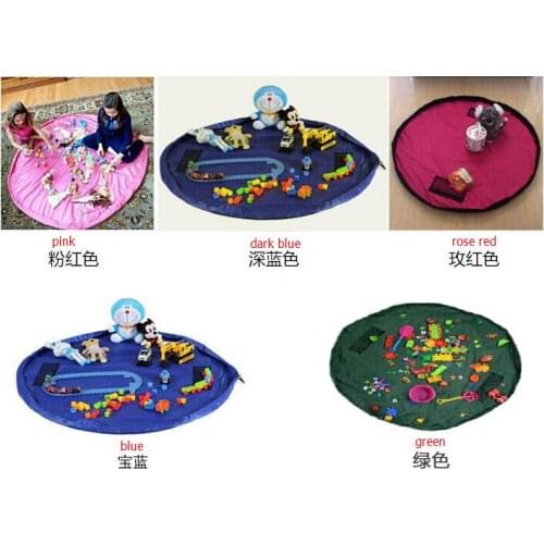 150cm Portable Kids Toys Storage Bag Foldable Drawstring Beam Port Finishing Home Organizer Blanket Rug Boxes