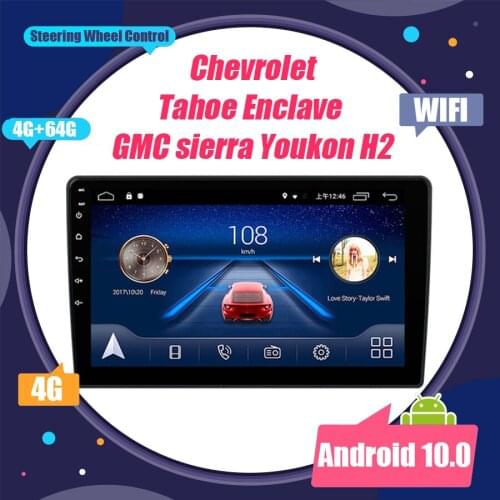 2 Din Android 10.0 Car Radio Mutimedia Recorder For Chevrolet Tahoe Enclave GMC Sierra Youkon H2 GPS Navigation Stereo Head Unit